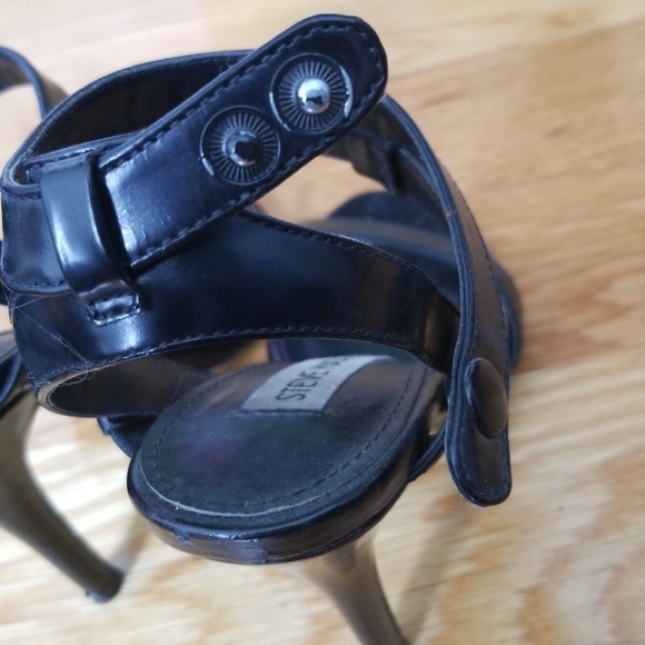 Steve Madden Black Strappy Heels - Picture 3 of 5